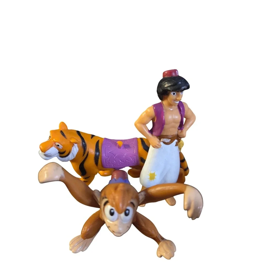 Mixed Disney Aladdin Character Mini‎ Figures Set Abu Jasmine Aladdin Tiger Rajah